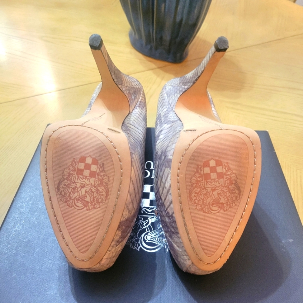 Leather Platform Heels - image 4